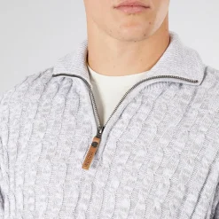 Indicode Herren Rufus Pullover Off White