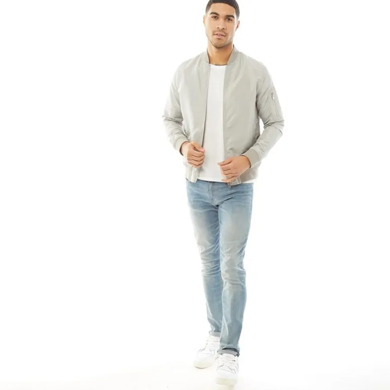 JACK & JONES Bomberjacke Herren Geist Grau