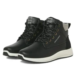 JACK & JONES Herren Alaska PU Nubuk Stiefel Anthrazit