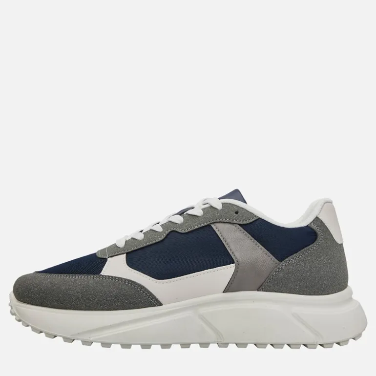 JACK & JONES Herren Aspire PU Runner Turnschuhe Navy/Grau