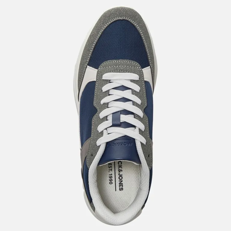 JACK & JONES Herren Aspire PU Runner Turnschuhe Navy/Grau