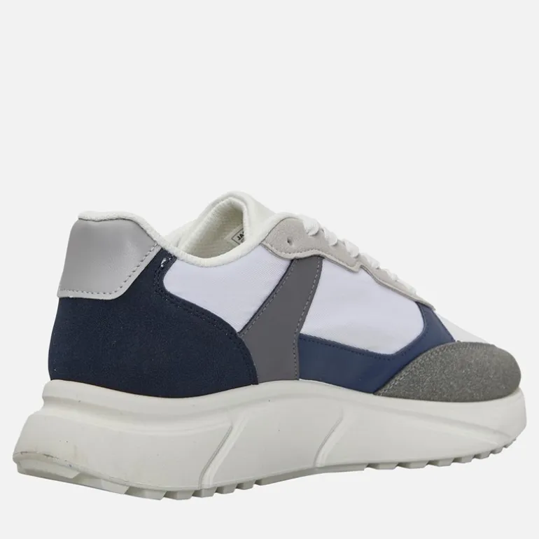 JACK & JONES Herren Aspire PU Runner Turnschuhe Weiß/Grau