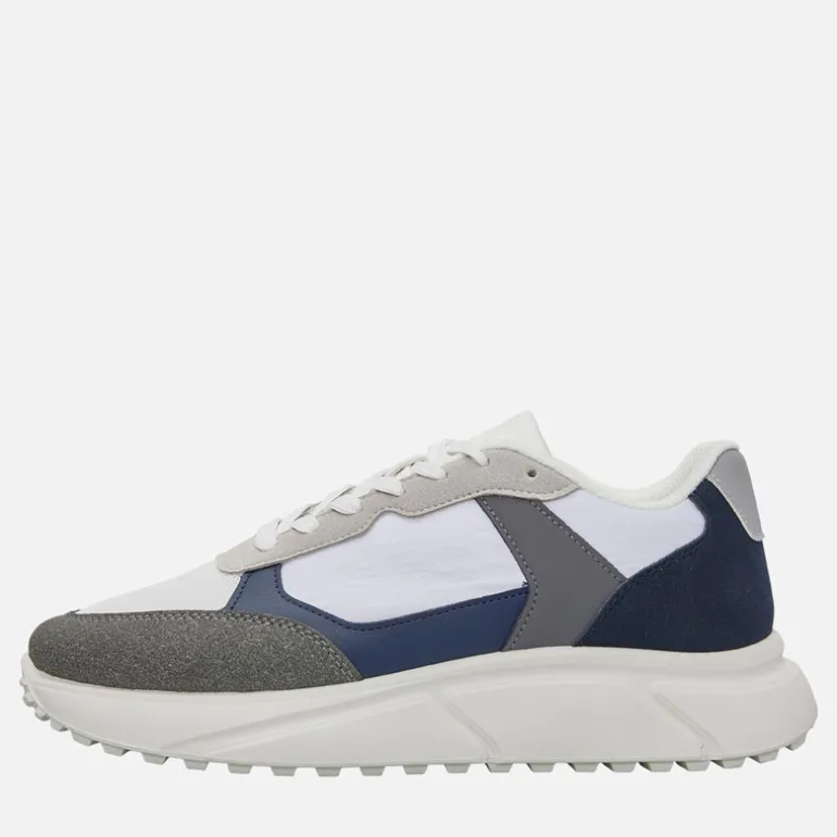 JACK & JONES Herren Aspire PU Runner Turnschuhe Weiß/Grau