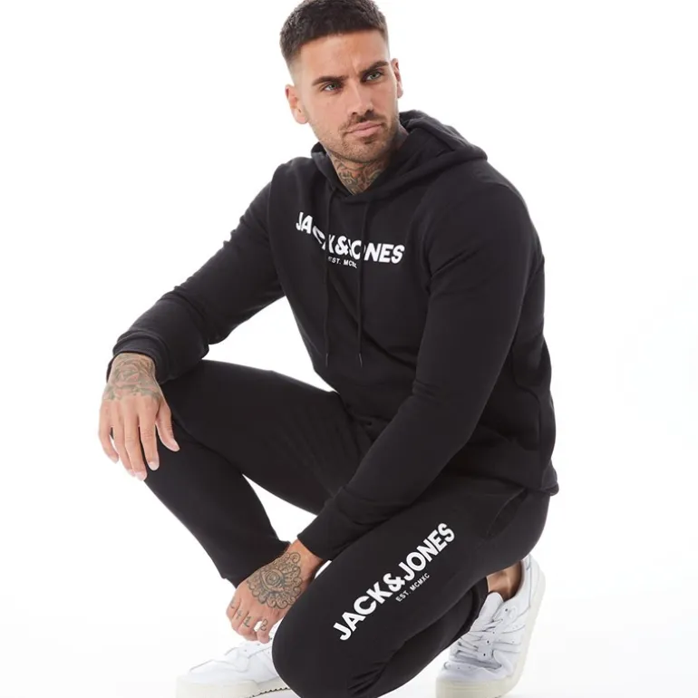 JACK & JONES Herren Bank Trainingsanzug Schwarz