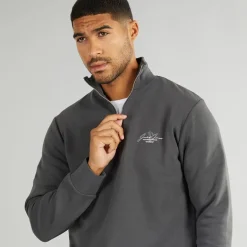 JACK & JONES Herren Berg Offener Saum 1 / 4 Trainingsanzug Asphalt