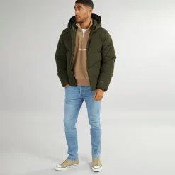 JACK & JONES Herren Brady Kapuzen Daunenjacke Rosin