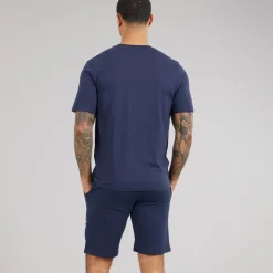 JACK & JONES Herren Chester T-Shirt und Shorts Set Navy Blazer