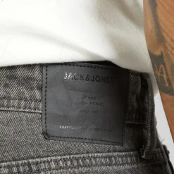 JACK & JONES Herren Chris AT 222 Original Relaxed Fit Jeans Schwarz