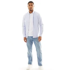 JACK & JONES Herren Classic Oxford Hemd mit langem Arm Blau