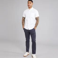 JACK & JONES Herren Classic Oxford Hemd mit kurzem Arm Weiß
