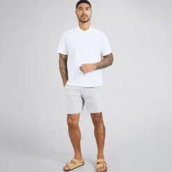 JACK & JONES Herren Jaiden Leinenmischung Shorts Weiß