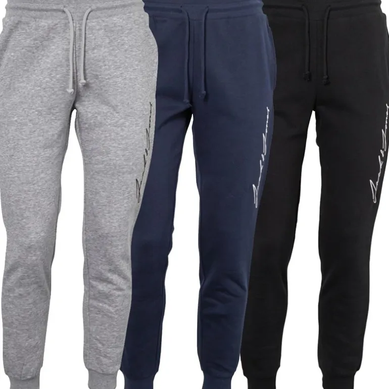 JACK & JONES Herren Jax 3er-Pack Jogginghosen Steppschuh / Hellgrau Melange / Marineblau Blazer