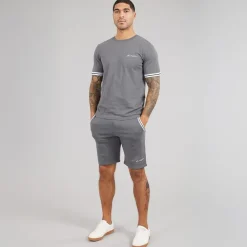 JACK & JONES Herren Jaxon T Shirt Und Shorts Set Castlerock