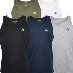 JACK & JONES Herren Joseph 5er-Pack Westen Marineblau/Weiß/Grau/Khaki/Schwarz