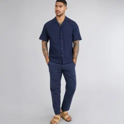 JACK & JONES Herren Kane Paros Leinenmischung Hose Navy Blazer