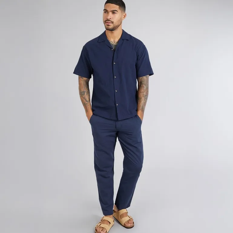 JACK & JONES Herren Kane Paros Leinenmischung Hose Navy Blazer