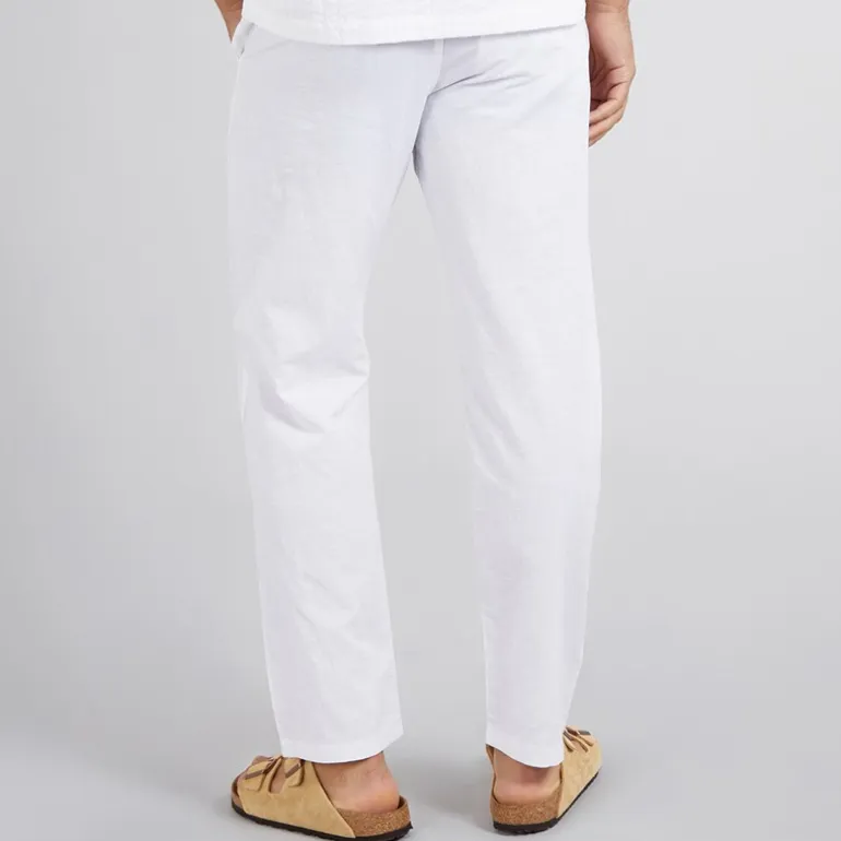JACK & JONES Herren Kane Paros Leinenmischung Hose Weiß