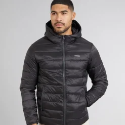 JACK & JONES Herren Logan Leichte Puffer Jacke Schwarz