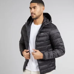 JACK & JONES Herren Logan Leichte Puffer Jacke Schwarz