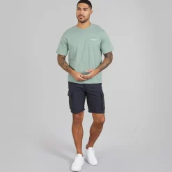 JACK & JONES Herren Mykonos Back T-Shirts Grün