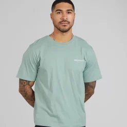 JACK & JONES Herren Mykonos Back T-Shirts Grün