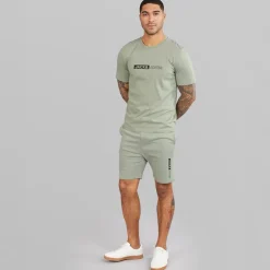 JACK & JONES Herren Neo T Shirt Und Shorts Set Wrought Iron