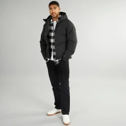 JACK & JONES Herren Pufferjacke Schwarz