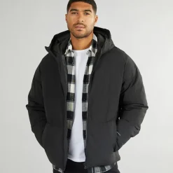 JACK & JONES Herren Pufferjacke Schwarz
