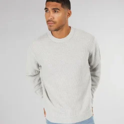 JACK & JONES Herren Reisstrick Pullover Hellgrau