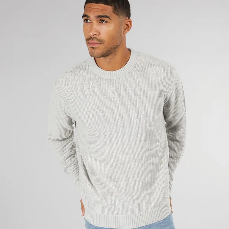 JACK & JONES Herren Reisstrick Pullover Hellgrau