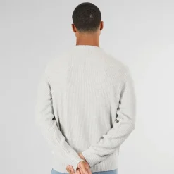 JACK & JONES Herren Reisstrick Pullover Hellgrau