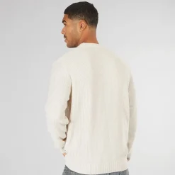 JACK & JONES Herren Reis Strickpullover Haferflocken