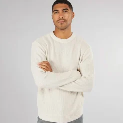 JACK & JONES Herren Reis Strickpullover Haferflocken