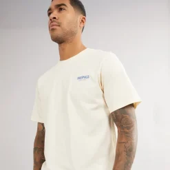 JACK & JONES Herren Santorini Back T-Shirts Ecru