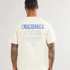 JACK & JONES Herren Santorini Back T-Shirts Ecru