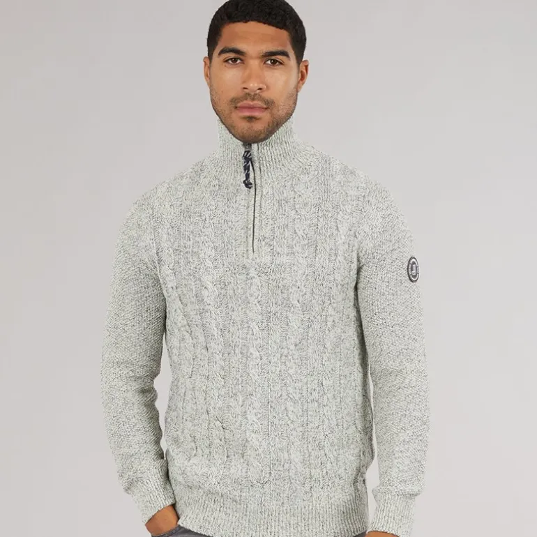 JACK & JONES Herren Shane Strickpullover Silber Birke