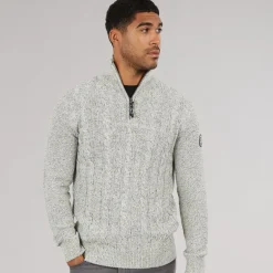 JACK & JONES Herren Shane Strickpullover Silber Birke