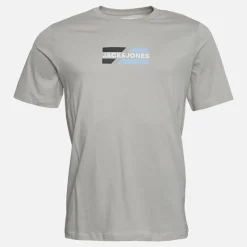 JACK & JONES Herren Slash Fünfer Pack T Shirts Bright White/Schwarz/Cashmere Blue/Iceberg Green/Glacier Grey