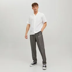 JACK & JONES Herren Sommer Resort Kurzarmhemd Weiß