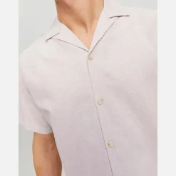 JACK & JONES Herren Sommer Resort Kurzarm Hemd Keramik