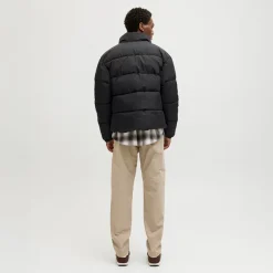 JACK & JONES Herren Stehkragen Steppjacke Schwarz