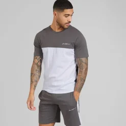 JACK & JONES Herren Trip T Shirt Und Shorts Set Castlerock