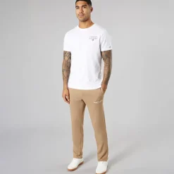JACK & JONES Herren Vesterbro Jogginghose mit offenem Saum Silver Mink/Weiß