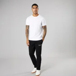 JACK & JONES Herren Vesterbro Jogginghose mit offenem Saum Schwarz/Weiß