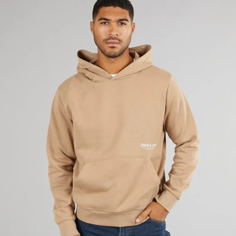 JACK & JONES Herren Vesterbro Kapuzenpullover Silber Nerz
