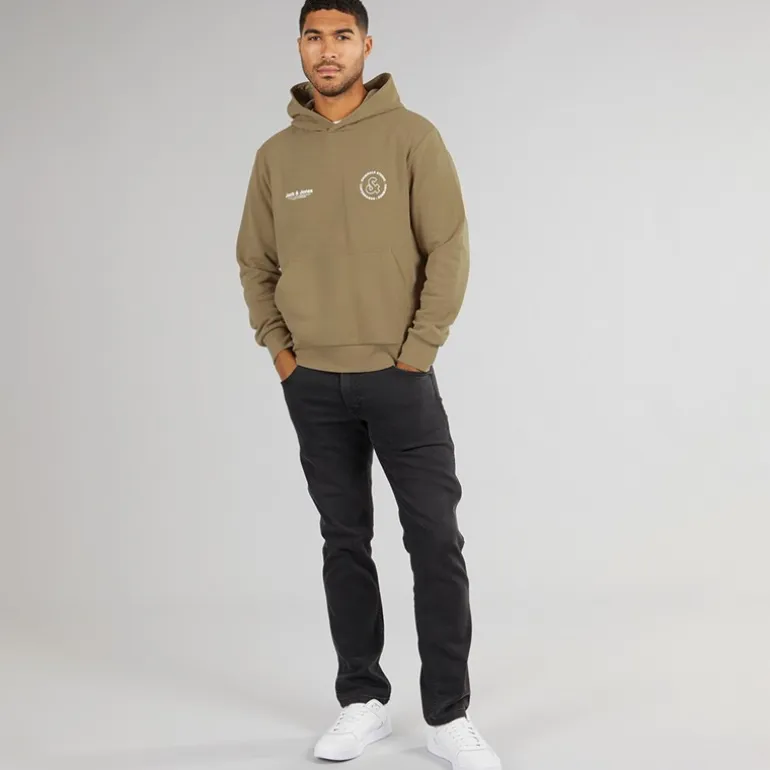JACK & JONES Herren Vesterbro Sport Kapuzenpullover Silver Sage