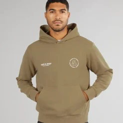 JACK & JONES Herren Vesterbro Sport Kapuzenpullover Silver Sage