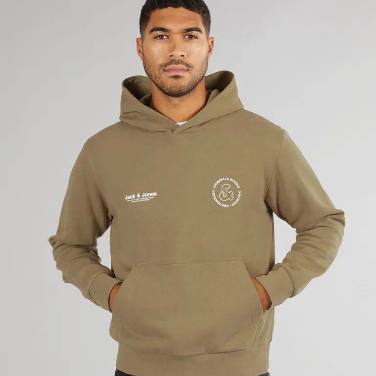 JACK & JONES Herren Vesterbro Sport Kapuzenpullover Silver Sage