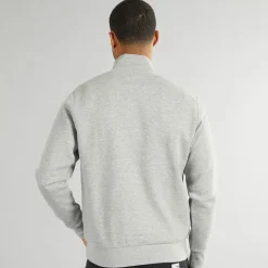 JACK & JONES Herren Vesterbro 1/4 Zip Sweatshirt Hell Grau Meliert/Schwarz