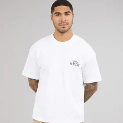 JACK & JONES Herren Vintage Renn T Shirt Bright White